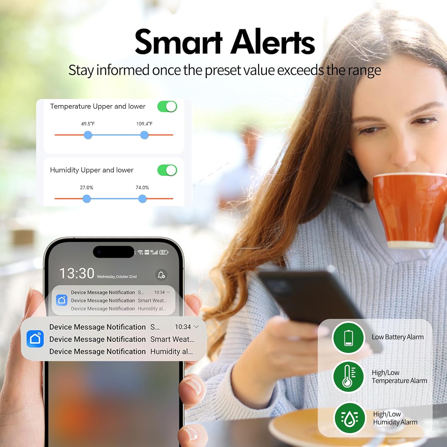 Smart WiFi Thermometer Hygrometer